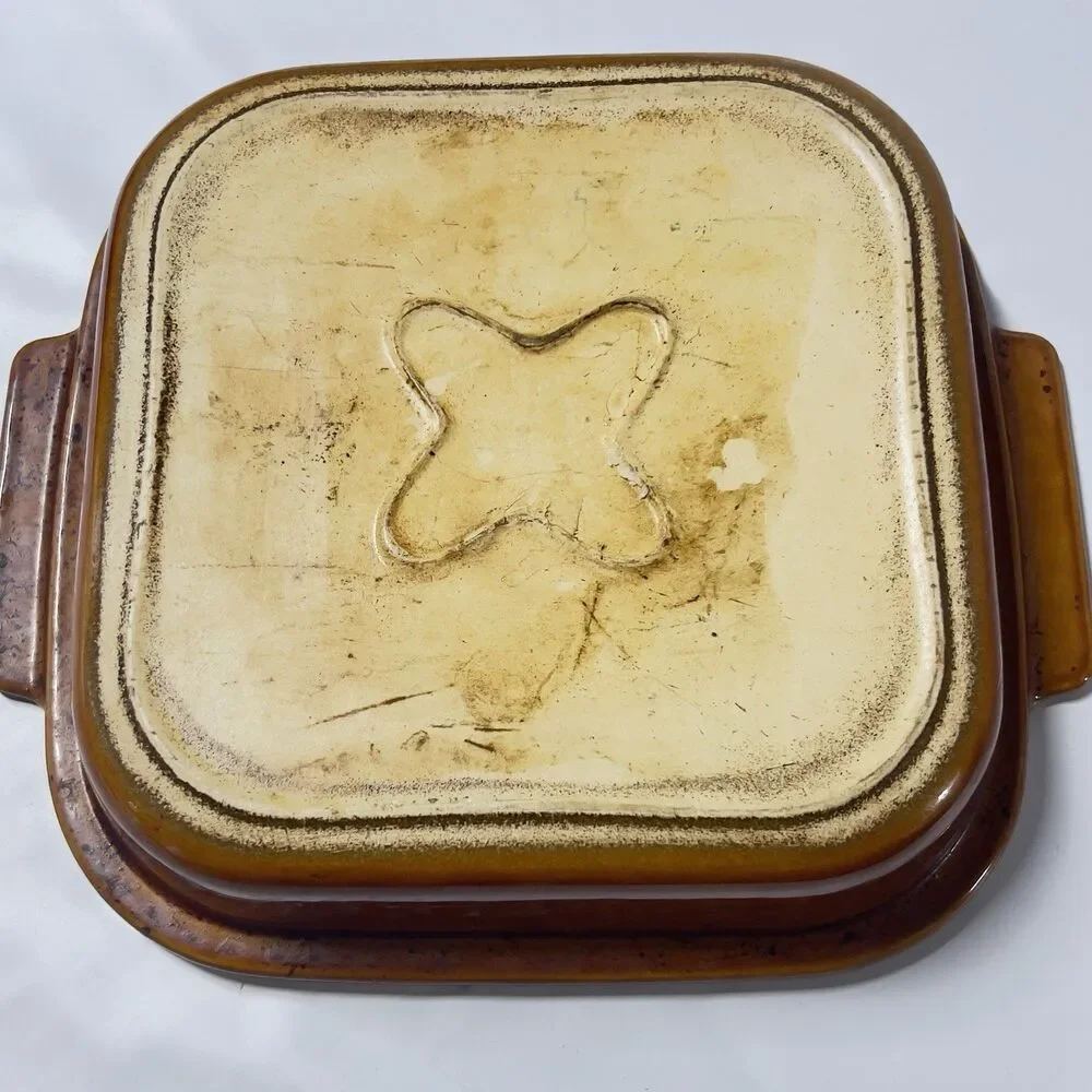 Vtg Sunbeam Electric Skillet Griddle Insert Stoneware Ceramic Casserole Dish 12